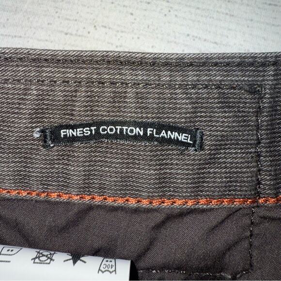 BOSS Hugo Boss Men's Finest Cotton Flannel Casual Pants Brown Size 34 x 32.5 - Picture 8 of 9